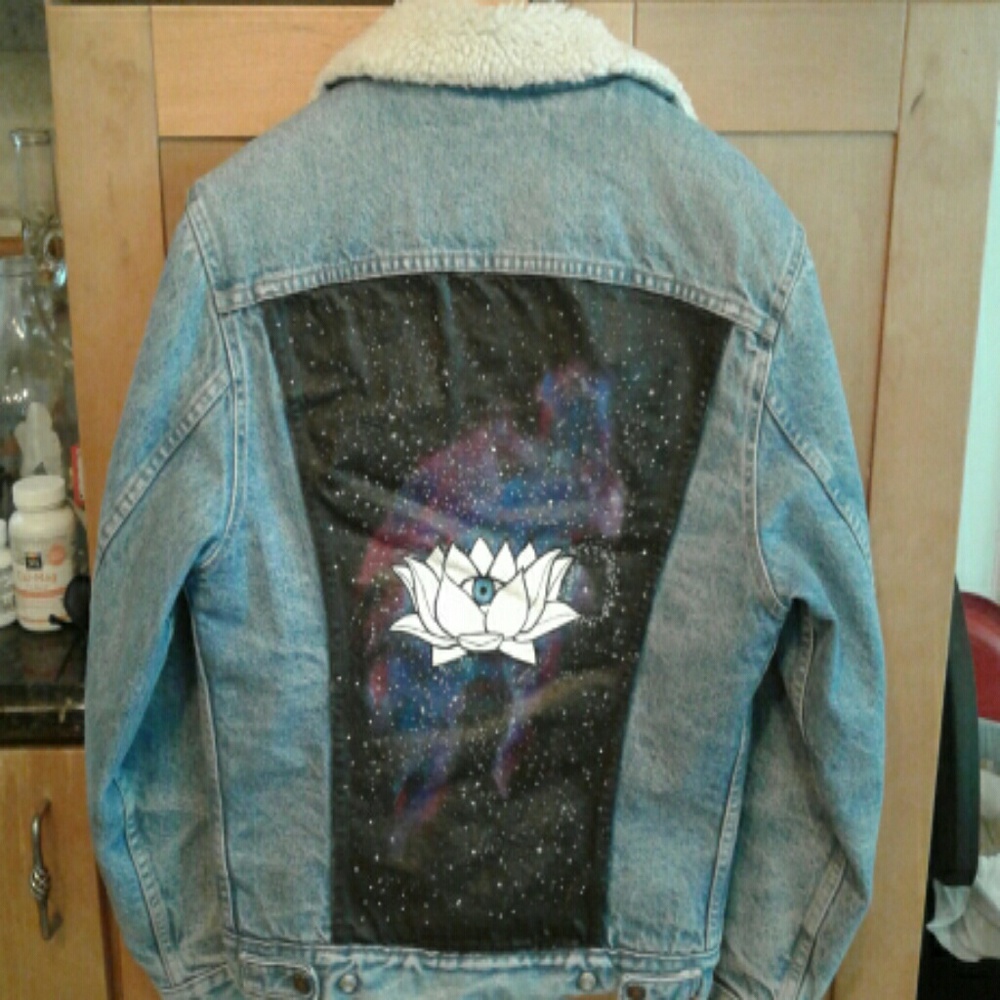 levis jacket custom painted